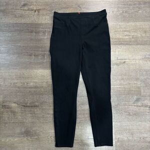 Spanx Womens Leggings Size L Black Ankle Crop